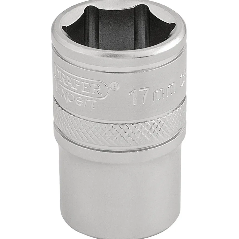 Draper Expert 6 Point Metric Socket, 1/2" Sq. Dr., 17mm
