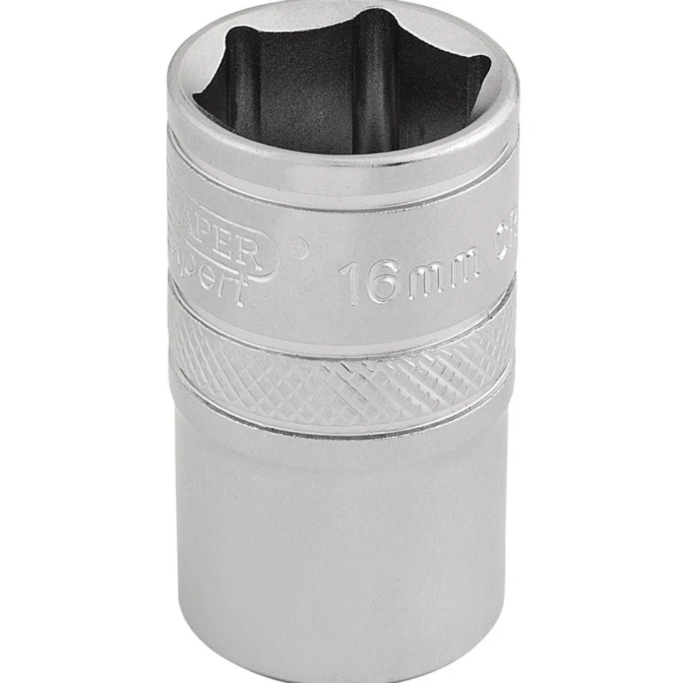 Draper Expert 6 Point Metric Socket, 1/2" Sq. Dr., 16mm