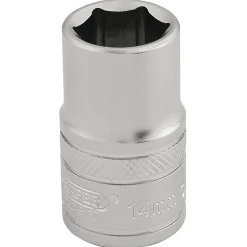 Draper Expert 6 Point Metric Socket, 1/2" Sq. Dr., 14mm