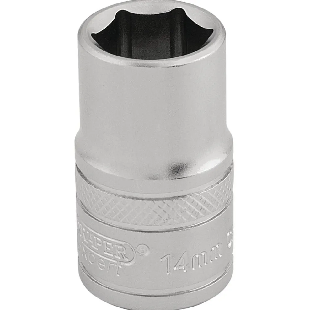 Draper Expert 6 Point Metric Socket, 1/2" Sq. Dr., 14mm