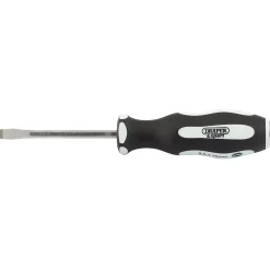 Draper Expert 'Pound Thru' Plain Slot Soft Grip Screwdriver, 5.5 x 75mm