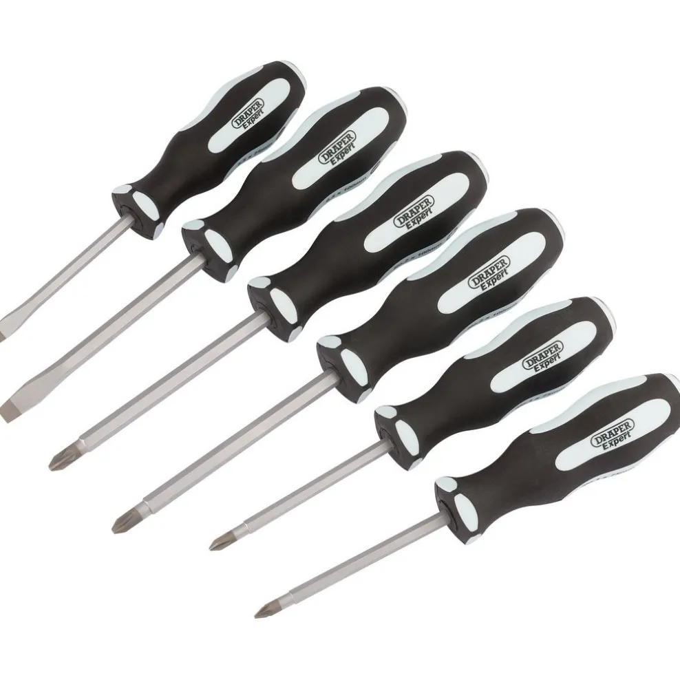 Draper Expert 'Pound Thru' Soft Grip Screwdriver Set (6 Piece)