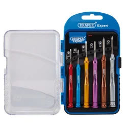 Draper Expert Precision Screwdriver Set, 3 x Plain Slot, 3 x Cross Slot (6 Piece)