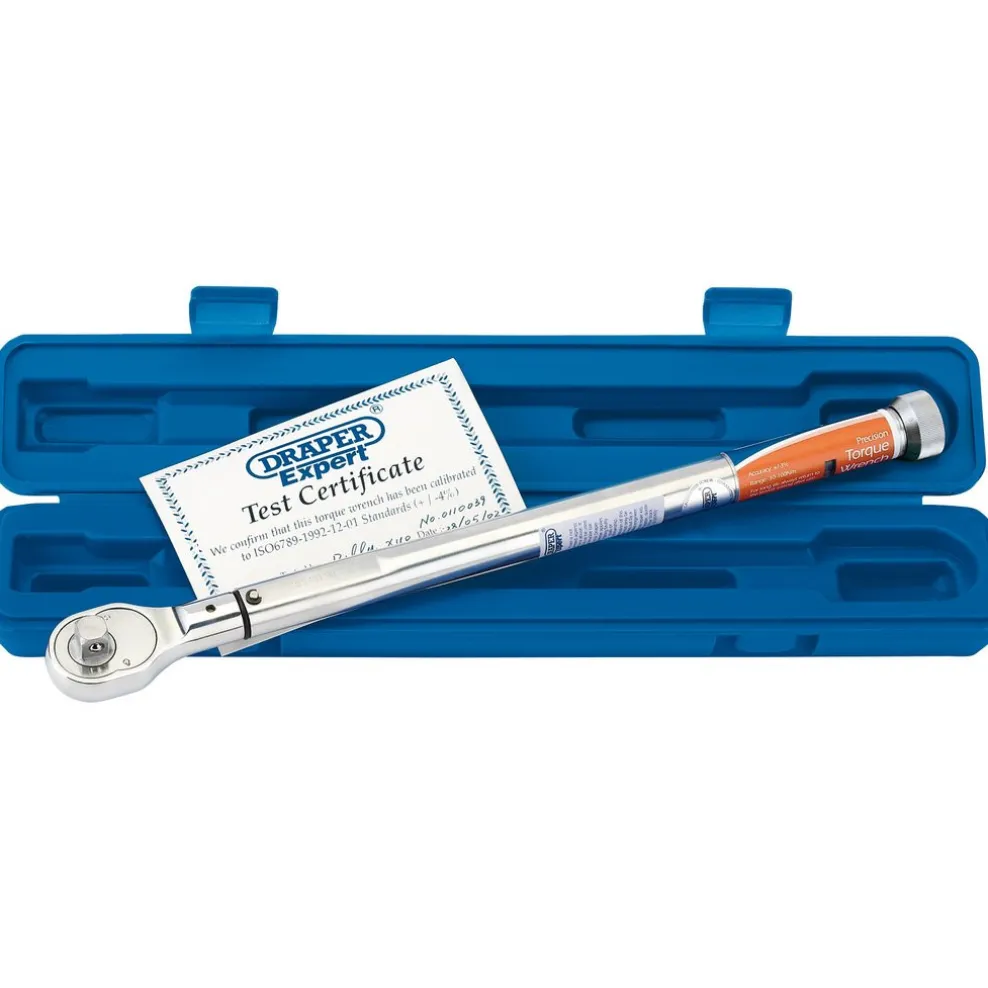Draper Expert Precision Torque Wrench, 1/2" Sq. Dr., 30 - 100Nm