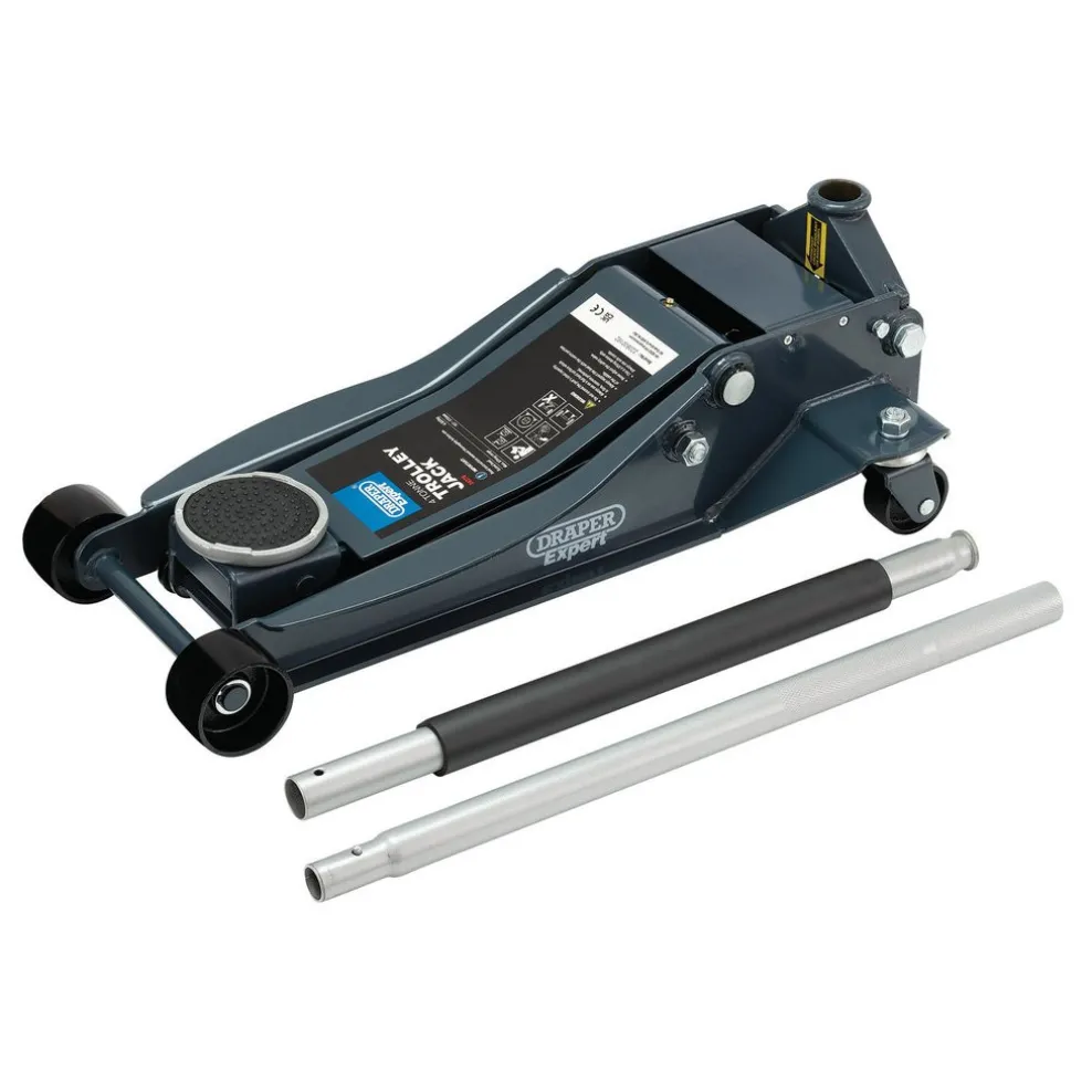 Draper Expert Professional Low Profile Garage Trolley Jack, 4 Tonne