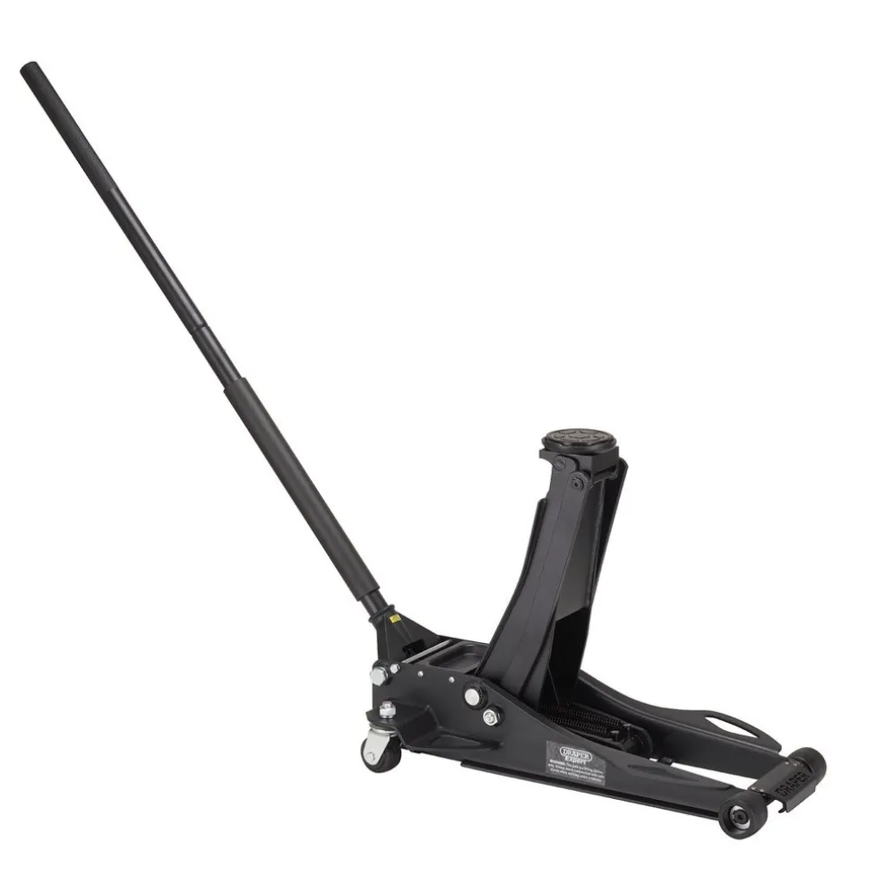 Draper Expert Professional Low Profile Fast Lift Garage Trolley Jack, 3 Tonne, Black