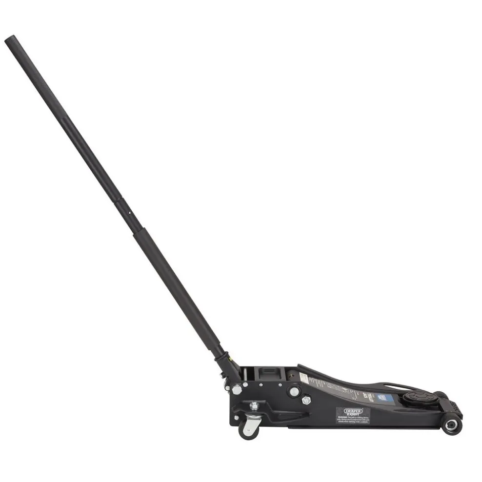 Draper Expert Professional Low Profile Fast Lift Garage Trolley Jack, 3 Tonne, Black
