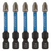 Draper Expert PZ-Type Impact Screwdriver Bits, No.2 x 50mm, 1/4" Hex (Pack of 5)