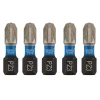 Draper Expert PZ-Type Impact Screwdriver Bits, No.3 x 25mm, 1/4" Hex (Pack of 5)