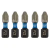 Draper Expert PZ-Type Impact Screwdriver Bits, No.2 x 25mm, 1/4" Hex (Pack of 5)