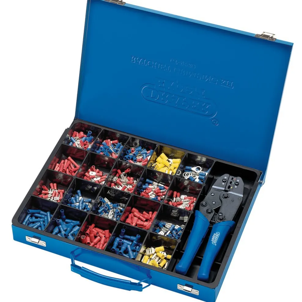 Draper Expert Ratchet Crimping Tool And Terminal Kit, 220mm