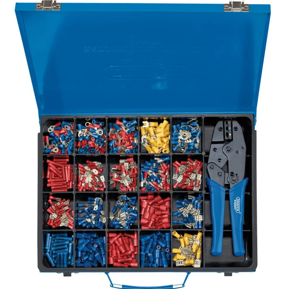 Draper Expert Ratchet Crimping Tool And Terminal Kit, 220mm