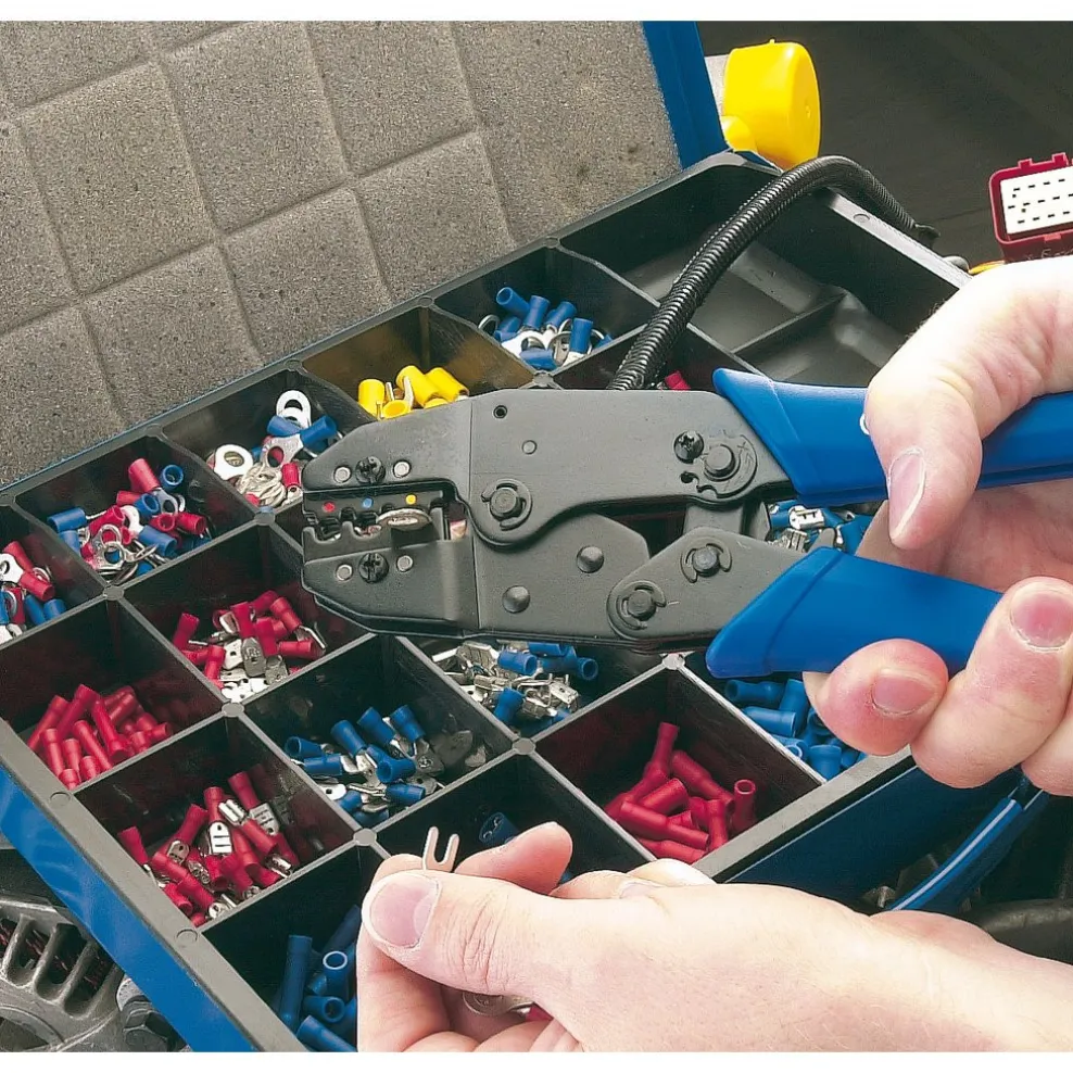 Draper Expert Ratchet Crimping Tool And Terminal Kit, 220mm