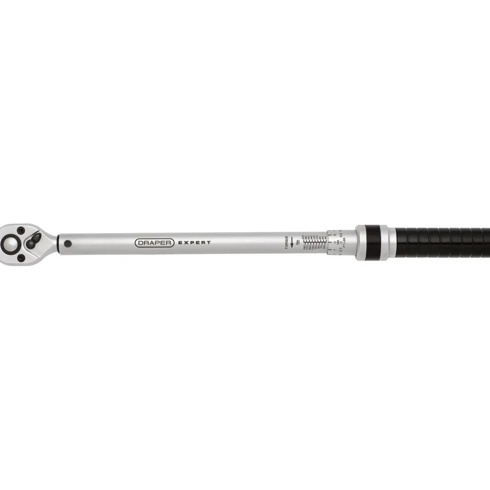 Draper Expert Ratchet Torque Wrench, 1/2" Sq. Dr., 40-200Nm