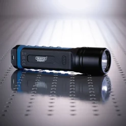 Draper Expert SMD LED Wireless/USB Rechargeable Hand Torch, 10W, 1000 Lumens, USB-C Cable Supplied