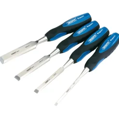 Draper Expert Soft Grip Bevel Edge Wood Chisel Set, 150mm (4 Piece)