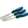 Draper Expert Soft Grip Bevel Edge Wood Chisel Set, 150mm (3 Piece)