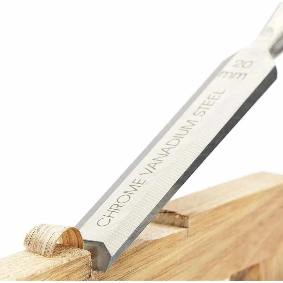 Draper Expert Soft Grip Bevel Edge Wood Chisel Set, 150mm (3 Piece)