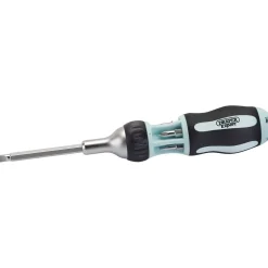 Draper Expert Soft Grip 7 in 1 Ratcheting Screwdriver and Bit Set
