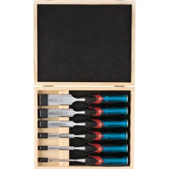 Draper Expert Soft Grip 'Pound Thru' Bevel Edge Wood Chisel Set, 140mm (6 Piece)