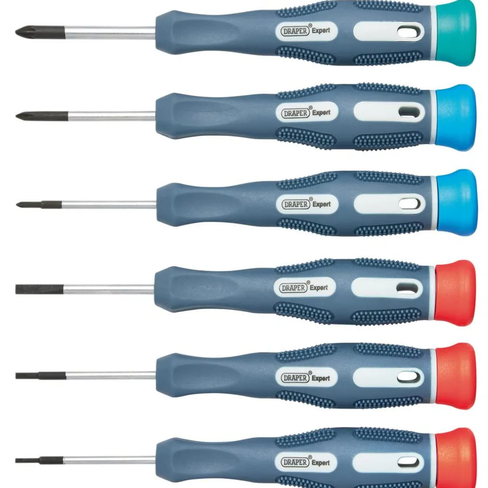 Draper Expert Soft Grip Precision Screwdriver Set (6 Piece)