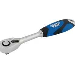 Draper Expert Soft Grip Reversible Ratchet, 1/4" Sq. Dr., 72 Tooth