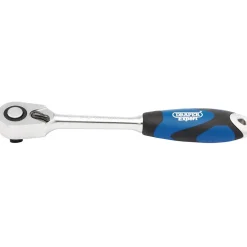 Draper Expert Soft Grip Reversible Ratchet, 1/2" Sq. Dr., 72 Tooth