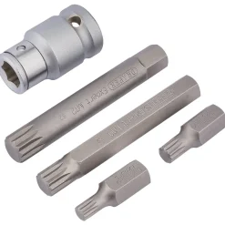 Draper Expert Spline Bit Set, 1/2" Sq. Dr. (5 Piece)