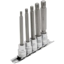 Draper Expert Spline Socket Bit Set, 3/8" Sq. Dr. (5 Piece)