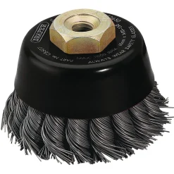 Draper Expert Steel Twist-Knot Wire Cup Brush, 60mm, M10
