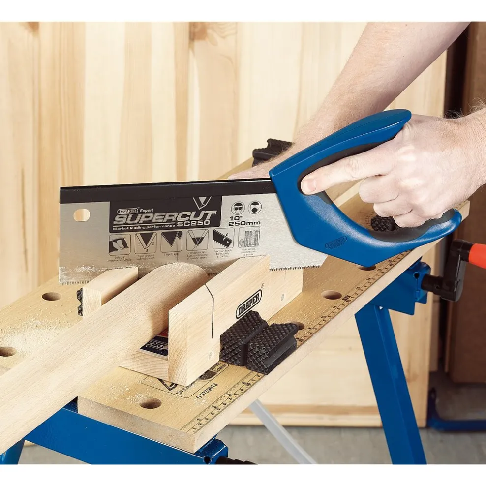 Draper Expert Supercut® Soft Grip Hardpoint Tenon Saw, 250mm/10", 11tpi/12ppi