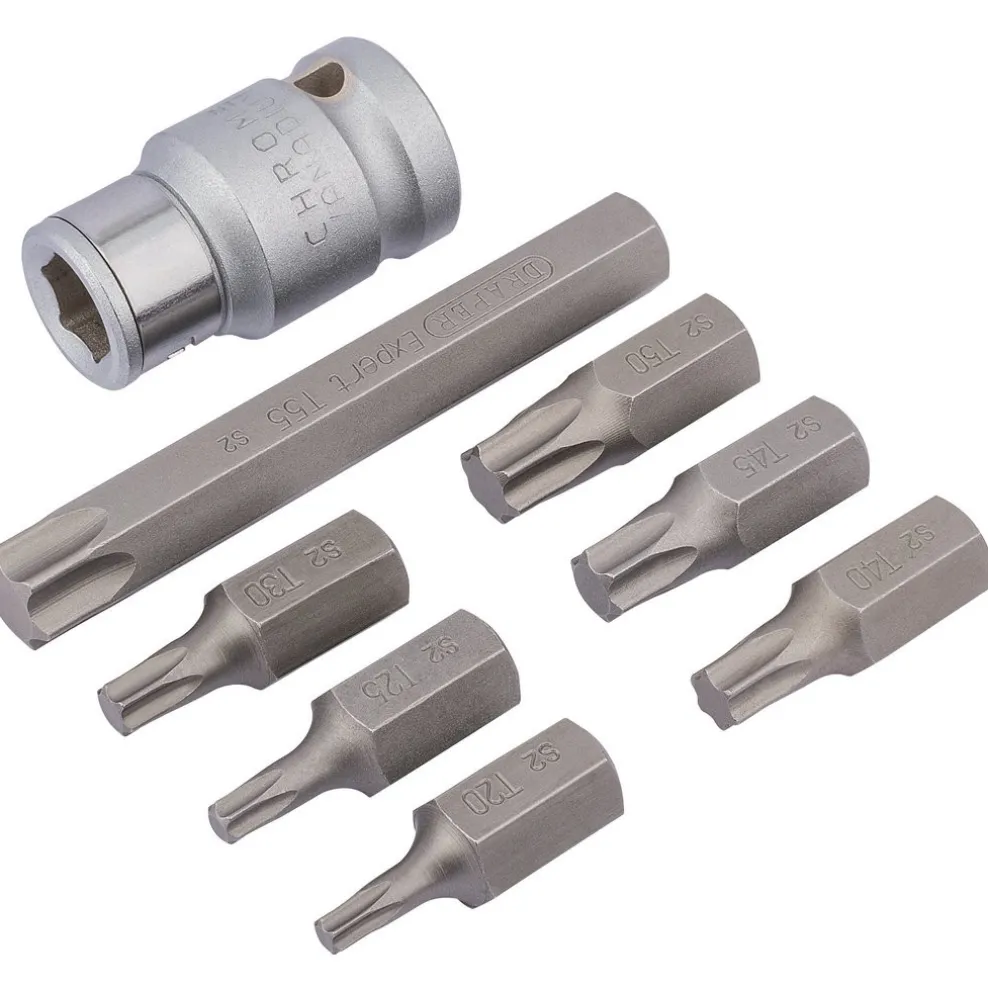 Draper Expert TX-STAR® Bit Set, 1/2" Sq. Dr. (8 Piece)