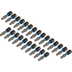 Draper Expert TX-STAR® Impact Screwdriver Bits, T20 x 25mm, 1/4" Hex (Pack of 25)