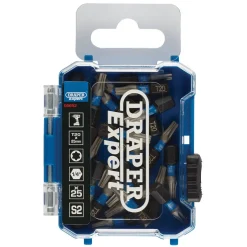 Draper Expert TX-STAR® Impact Screwdriver Bits, T20 x 25mm, 1/4" Hex (Pack of 25)