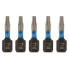 Draper Expert TX-STAR® Impact Screwdriver Bits, T10 x 25mm, 1/4" Hex (Pack of 5)
