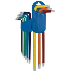 Draper Expert TX-STAR® Metric Extra-long Arm Key Set, Colour Coded (9 Piece)