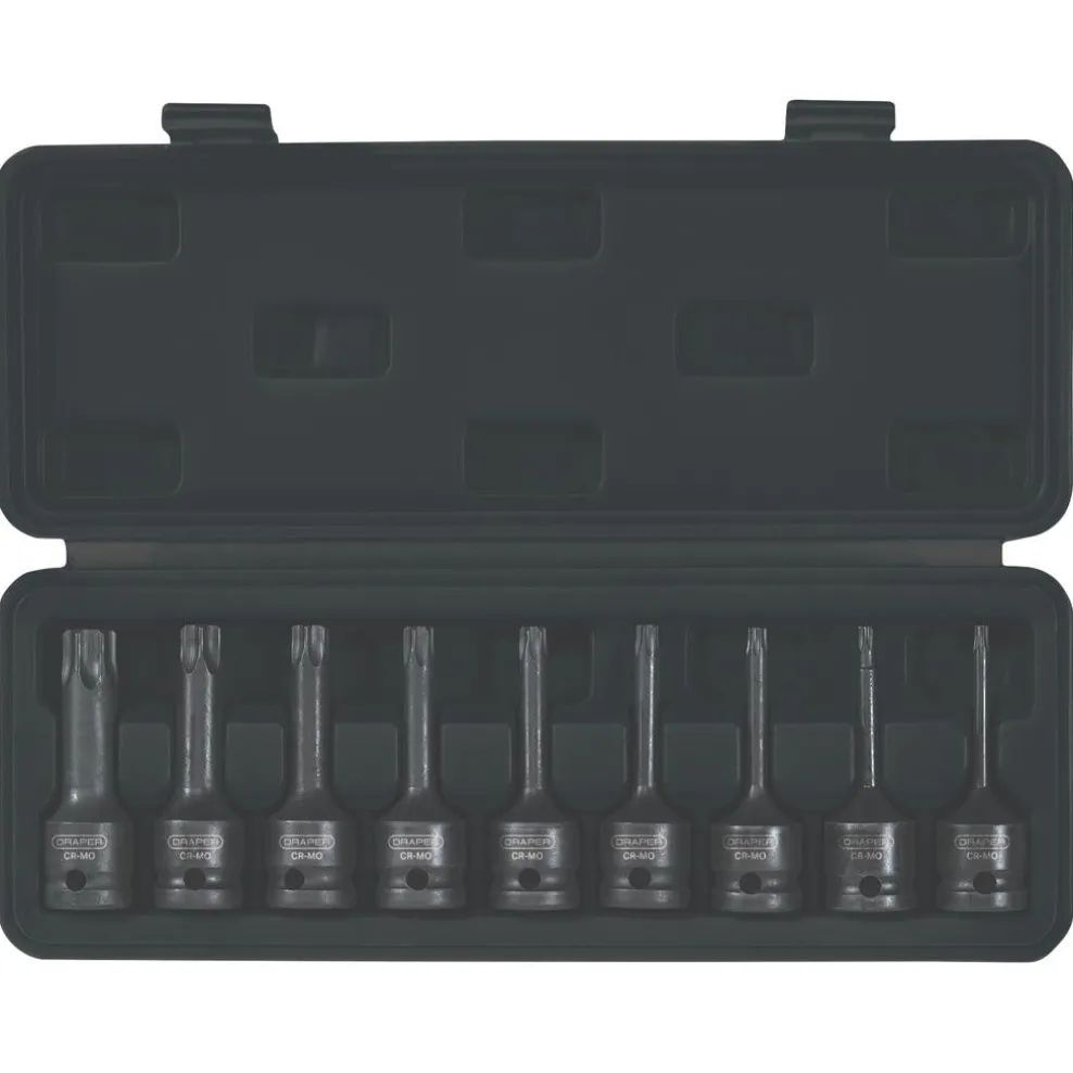 Draper Expert TX-STAR® Socket Bit Set, 1/2" Sq. Dr. (9 Piece)
