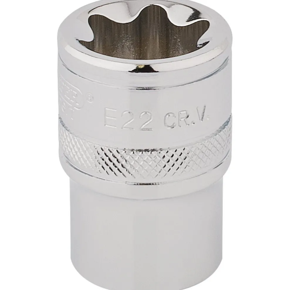 Draper Expert TX-STAR® Socket, 1/2" Sq. Dr., E22