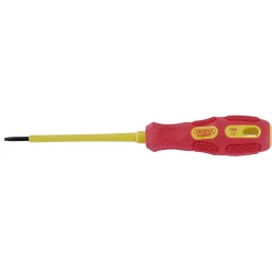Draper Expert VDE Approved Fully Insulated Plain Slot Screwdriver, 2.5 x 75mm