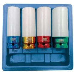 Draper Expert Wheel Nut Socket for Alloy Wheels, 1/2" Sq. Dr. (4 Piece)