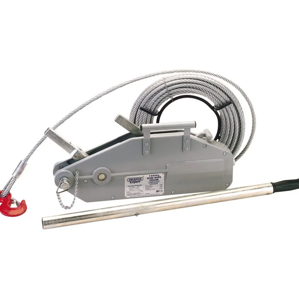 Draper Expert Wire Rope Puller, 1600Kg (3,500lbs)