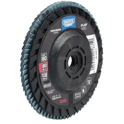 Draper Expert Zirconium Oxide Flap Disc, 115mm, M14, 80 Grit