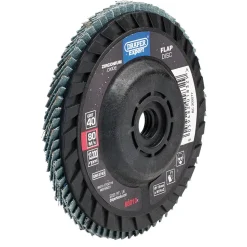 Draper Expert Zirconium Oxide Flap Disc, 115mm, M14, 40 Grit