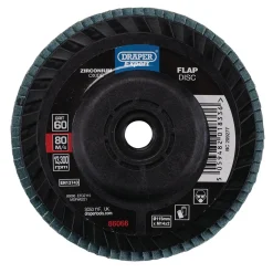 Draper Expert Zirconium Oxide Flap Disc, 115mm, M14, 60 Grit