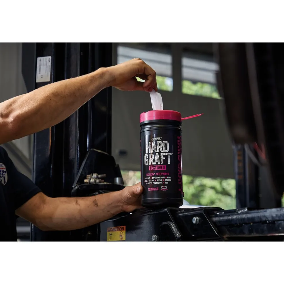 Draper Hard Graft Multipurpose Textured Wipes (Tub of 100)