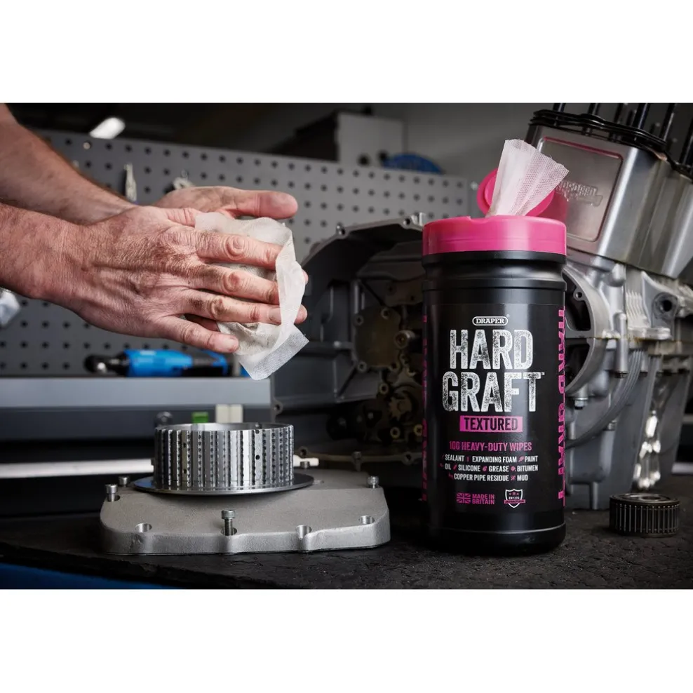 Draper Hard Graft Multipurpose Textured Wipes (Tub of 100)