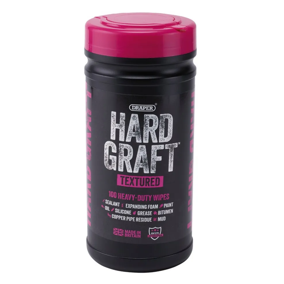Draper Hard Graft Multipurpose Textured Wipes (Tub of 100)