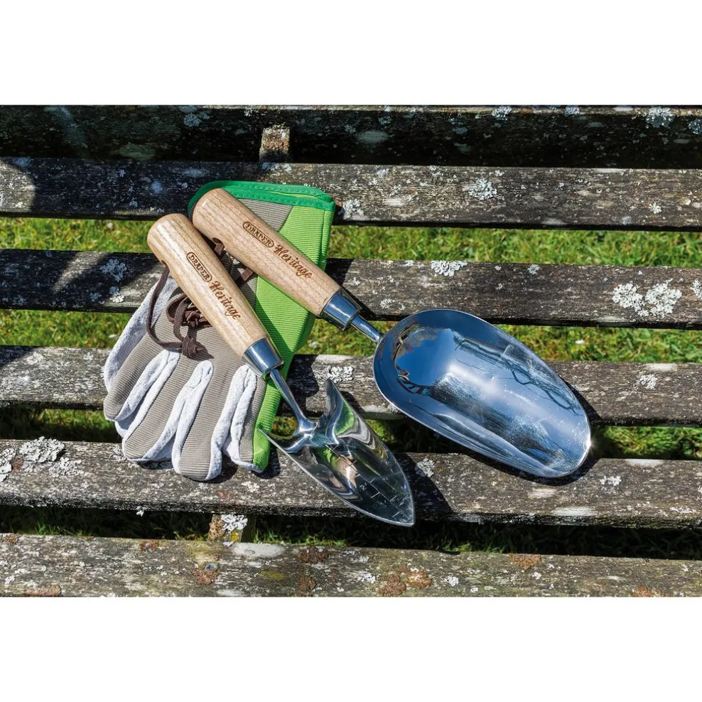 Draper Heritage Stainless Steel Transplanting Trowel with Ash Handle