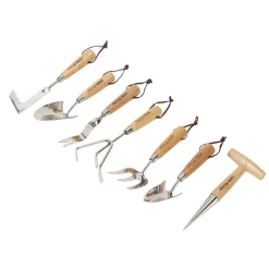 Draper Heritage Stainless Steel Garden Tool Set with Ash Handles (7 Piece)