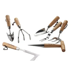 Draper Heritage Stainless Steel Garden Tool Set with Ash Handles (7 Piece)